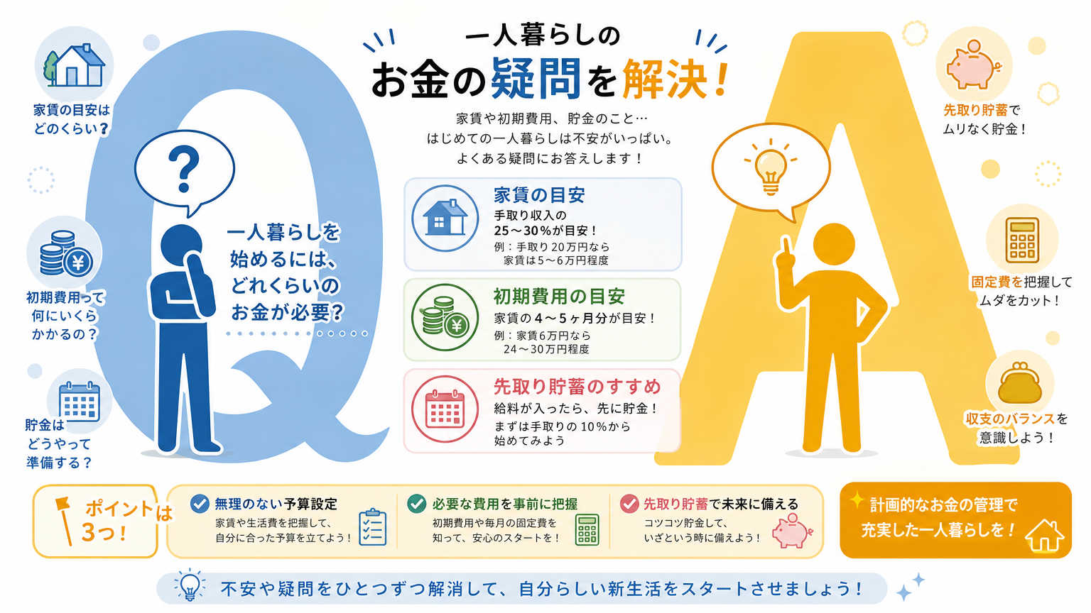 貯蓄しやすい暮らし方についてよくある質問