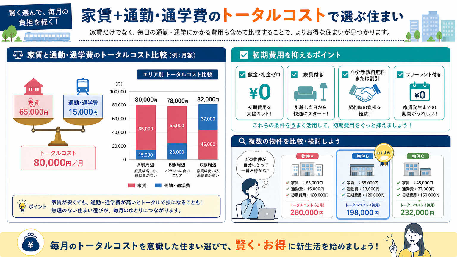 貯蓄しやすい京都の物件選びの具体例
